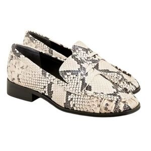 NIB J.Crew Maison Ruched Snake Embossed Loafers Sz 8.5